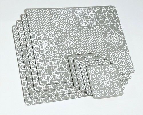 Set geometric white grey - of,