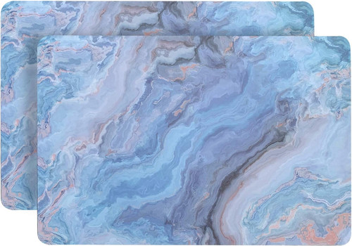 Navy marble rectangle cork - navy,