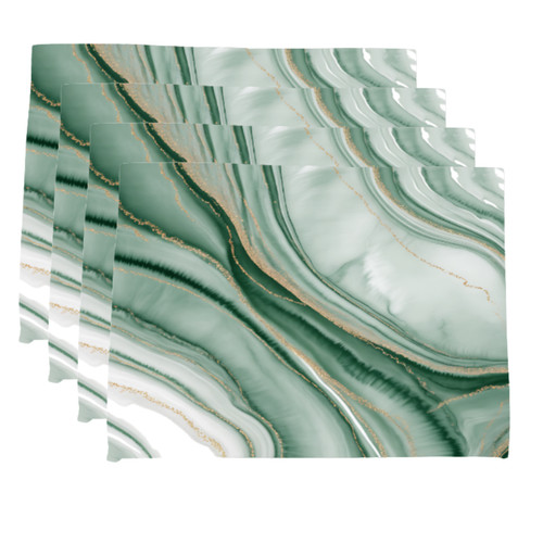 Sage green marble placemats - green,