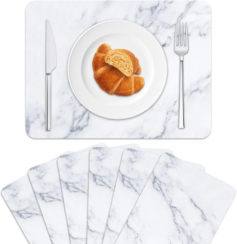 Marble plastic placemats set - marble,
