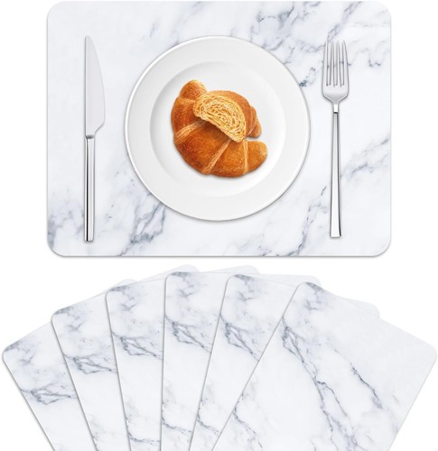 Marble plastic placemats set - plastic,