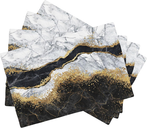 Abstract marble placemats set - abstract,