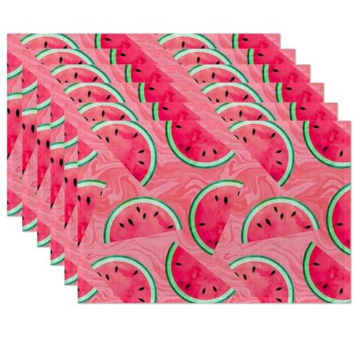 Placemats watermelon pink - placemats,watermelon,