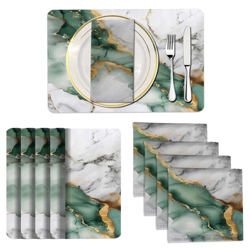 Set green marble - of,