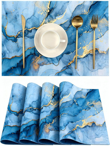 Marble pvc placemat set 4 - pvc,