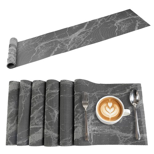 Black marbling art pvc - art, heat