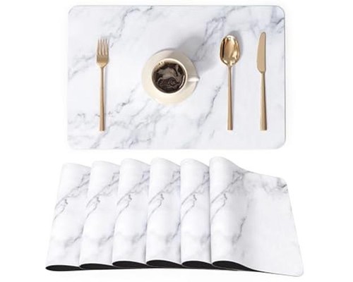 Leather placemats x18 - pu,