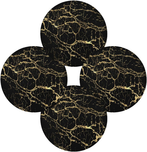 Black gold glitter marble - gold,