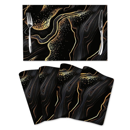 Black gold marble - gold,