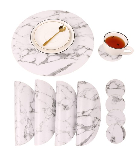 Marble round placemats - round, and
