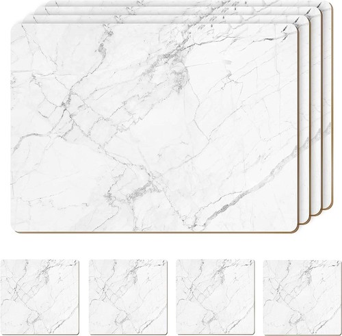 Marble effect placemat and - effect,